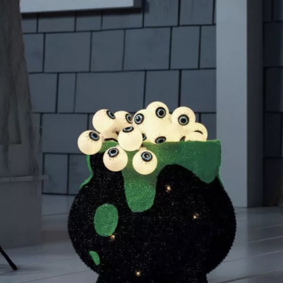 Hyde & Eek Cauldron Halloween Eyeballs LED Decor Light Up 13" Battery Powered - Picture 6 of 9